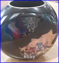 Christopher Sternberg Powidz Sterno Glasshouse Studio Glass Vase (Signed)