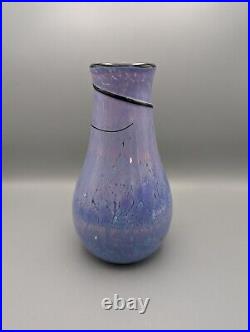 DAN ENWRIGHT Studio Art Glass Vase PHILABAUM Studios Reptilian Glass Signed