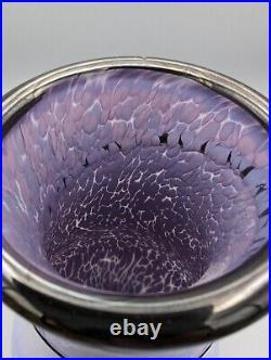DAN ENWRIGHT Studio Art Glass Vase PHILABAUM Studios Reptilian Glass Signed