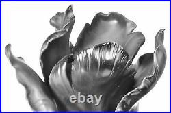 DAUM Tulip Black Large Vase Limited Edition Signed NIB