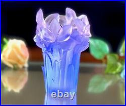 Daum Pate De Verre French Crystal Amaryllis Vase New in Box