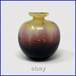 David R. Boutin Rainbow Glassworks 1981 Signed Art Glass Vase