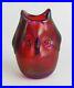 Dominick-Labino-1975-Red-Iridescent-Studio-Art-Glass-Owl-Vase-Figurine-01-rkma