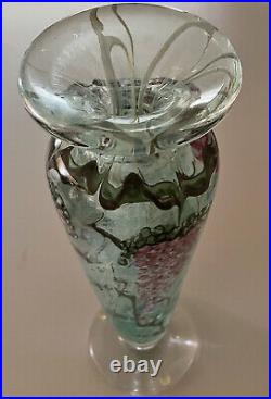 Doug Merritt/Stephen Smarr Signed LE Vandermark Art Glass Vase #012 4+ lbs 11 H