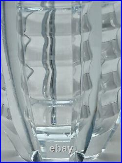 Edvin Ohrstrom For Orrefors Ribbed Optic Glass Vase 1930s Sweden Signed