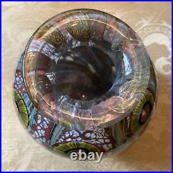 Eickholt Art Glass Vase Anemome. Signed. Hand Made
