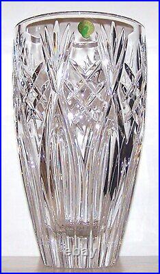 Exquisite Large Signed Waterford Crystal Beautifully Cut 10 Vase In Box