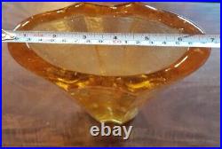 FIRE & LIGHT Signed Citrus yellow Recycled Art Glass Aurora Vase