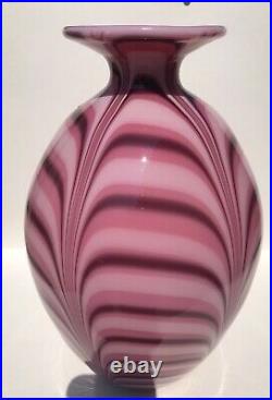 Fenton 1975 Robert Barber 12 Inch Hyacinth Feather Vase. 76/450. No Damage