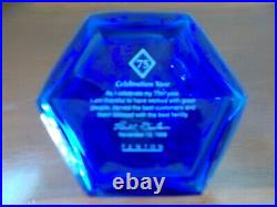 Fenton 75th Anniversary Cobalt Blue Vase-signed By Bill Fenton-hand Painted