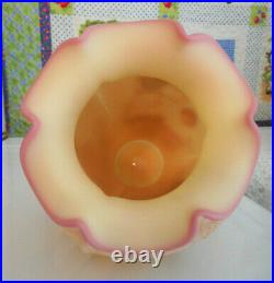Fenton Burmese Art Glass Sea Dreans Vase 1995 Showcase Dealer Exclusive
