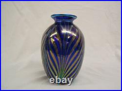 Fenton Cobalt Favrene Vase Limited 1098 of 1250 Signed MIB