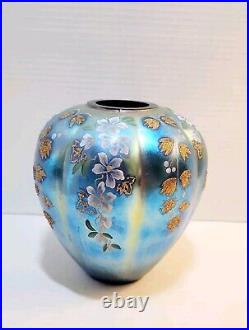 Fenton Favrene Glass Ginger Jar Vase HP Connoisseur Limited Ed Signed 288/790