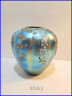 Fenton Favrene Glass Ginger Jar Vase HP Connoisseur Limited Ed Signed 288/790