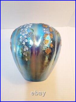 Fenton Favrene Glass Ginger Jar Vase HP Connoisseur Limited Ed Signed 288/790