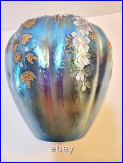 Fenton Favrene Glass Ginger Jar Vase HP Connoisseur Limited Ed Signed 288/790