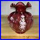 Fenton-Handpainted-Cranberry-Glass-Vase-Signed-Wild-Roses-2002-Ruffled-Top-01-cnhb