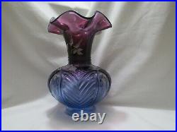 Fenton Mulberry Humming Bird Vase Limited Edition #652 of 1250 Signed C. Mackey
