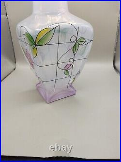 Fenton Opalescent Art Glass Vase Signed B Williams