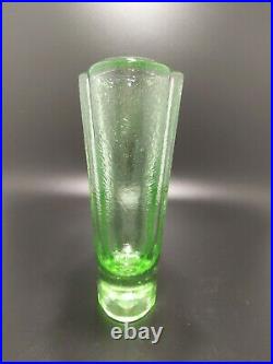 Fire And Light Glass Co. Aurora Vase Celery Green SIGNED Recycled Glass
