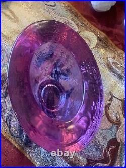 Fire and light recycled Lavender? Art Glass Rare Design gorgeous? Colour Signed