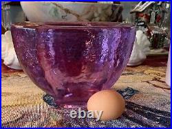 Fire and light recycled Lavender? Art Glass Rare Design gorgeous? Colour Signed