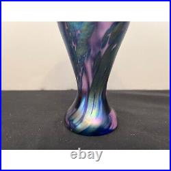 Fused Art Glass Handblown Vase, Signed & Numbered