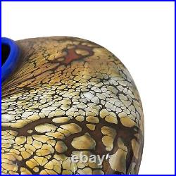 Gartner Blade Sphere VINTAGE Hand Blown Studio Art Glass Vase Signed
