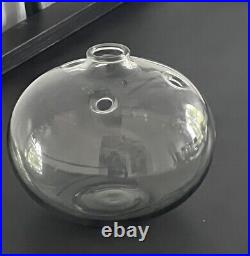 Glass Meteor Vase by Michael Bang for Holmegaard Signed