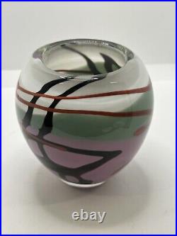 Gorgeous Art Glass Vase Signed John Gerletti 1987 San Dimas