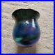 Hand-Blown-Art-Glass-Vase-Eickholt-Irridescent-Crackle-Top-Trim-Signed-Thick-01-in