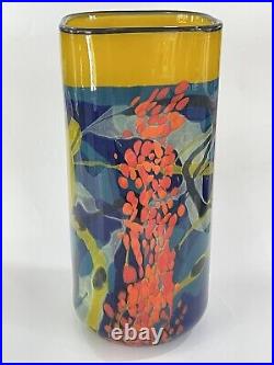 Hand Blown Studio Art Glass Large Vase Signed Nemtoi