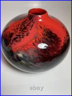 Hugh Jenkins Stephanie Ross Art Glass Vase Signed 2007 Hawaii 7