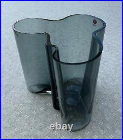 Iittala Alvar Aalto Vase 120mm- 4,72 Inch Finland Dark Grey Discontinued