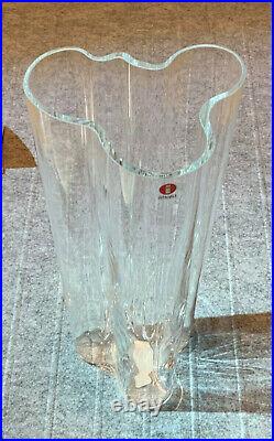 Iittala Alvar Aalto Vase 255mm/10.04 inch NEW Clear Finland Made Discontinued