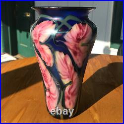 JOHN LOTTON Art Glass Vase Signed 1994- 9-1/4 Tall
