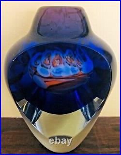 Jon Kuhn Faceted Millifiori Art Glass Vase