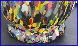 Jozef Jankowski Confetti Art Glass Vase Signed Beautiful, Colorful, Unique