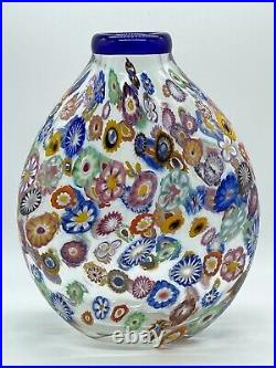 KEN HANSON Murrine Millefiori Ovid Art Glass Vase SIGNED