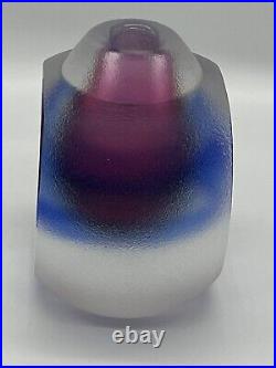 KOSTA BODA G. WARFF Flower vase Glass Art Signed Numbered Crystal glass