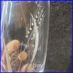 KOSTA BODA SWEDEN & VICKE LINDSTRAND's'Summer', 6 Etched Glass Vase. VTG