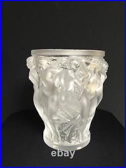 Lalique Bacchantes Vase. Excellent Condition With Lalique's signature