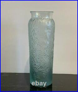 Lalique Bougainvillier Blossom Blue/Grey Vase