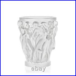 Lalique Crystal Bacchantes Small Vase #10547500 Brand Nib Frosted Nude Women F/s