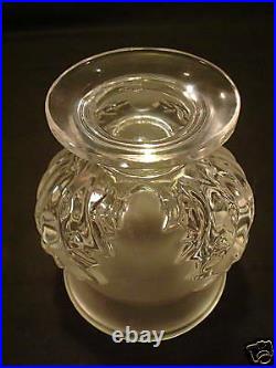 Lalique Frosted & Clear Crystal SAINT-CLOUD Acanthus Leaf Vase, Retired