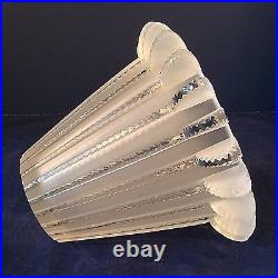 Lalique Royat Crystal Art Deco Clear Frosted Design R Lalique 150th Anniv France