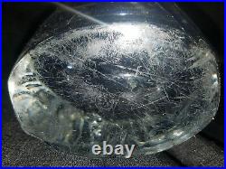 Large Baccarat Marked Robert R. Rigot Signed Crystal Giverny Vase Clear 10 5/8