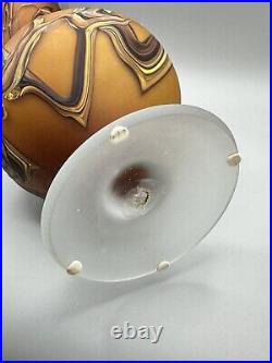 Large Hand Blown Baijan Essie Zareh Signed Multi-Layer Exotic Art Glass Vase