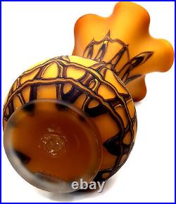 Large Hand Blown Baijan Essie Zareh Signed Multi-Layer Exotic Art Glass Vase