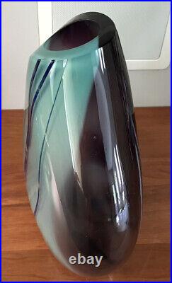 Large Signed Paladino Hansen Art Glass Vase